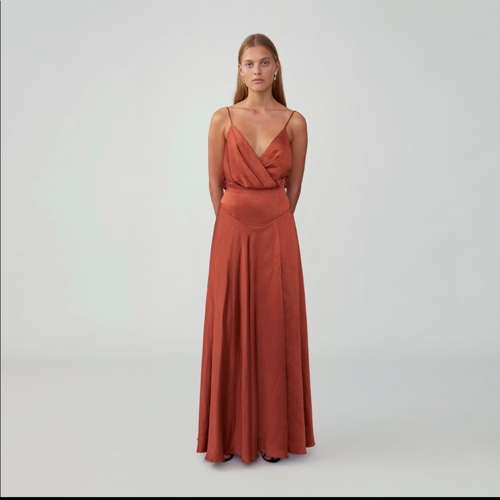 NWT Fame & Partners Draped Backless Gown. Size 6
